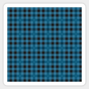 Blue Pixel Plaid Sticker